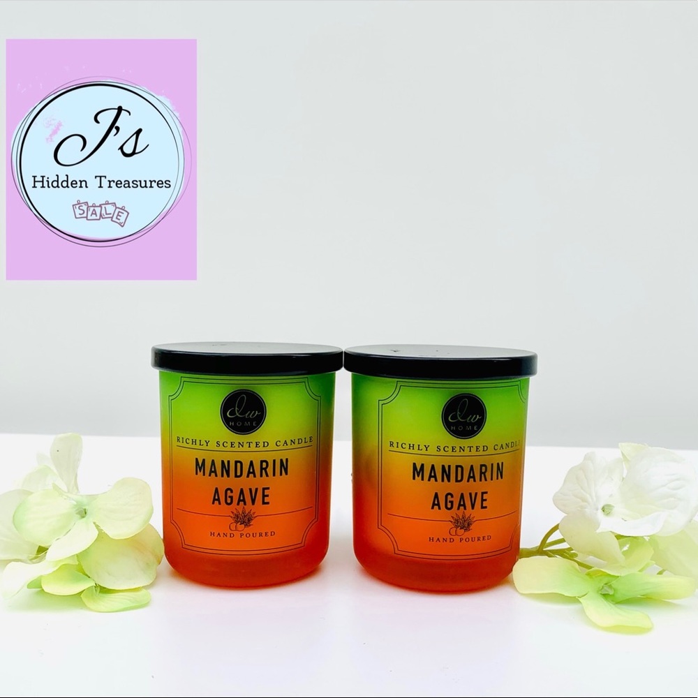 DW Home Scented Candle Mandarin Agrave Bundle of 2